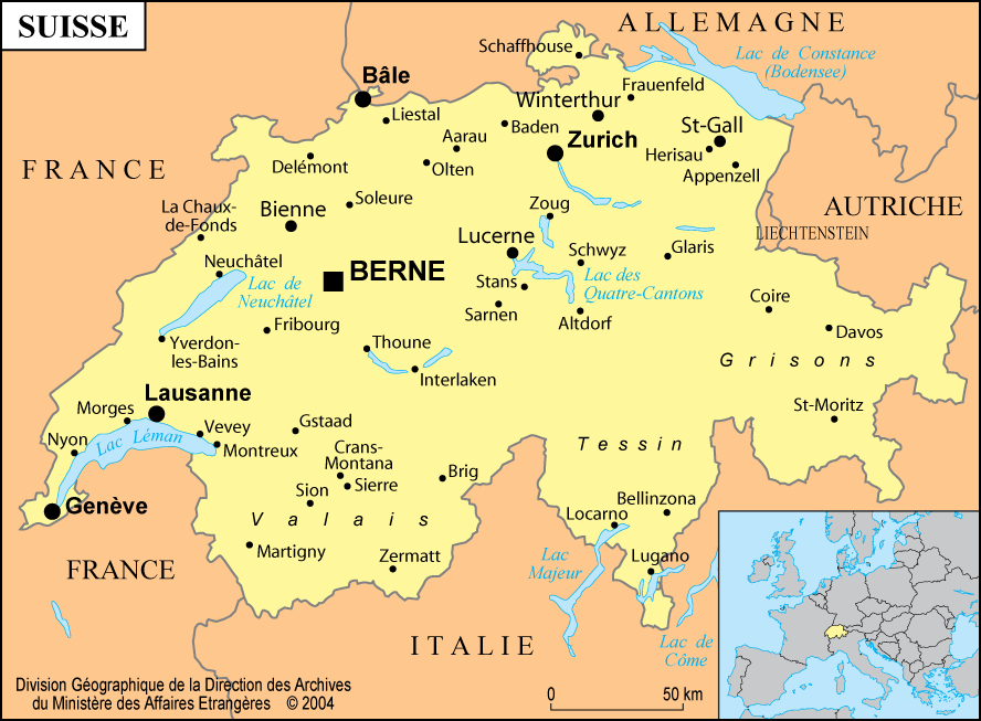  carte de Suisse