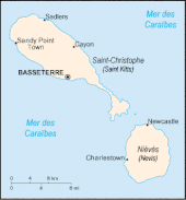 Carte de Saint Kitts