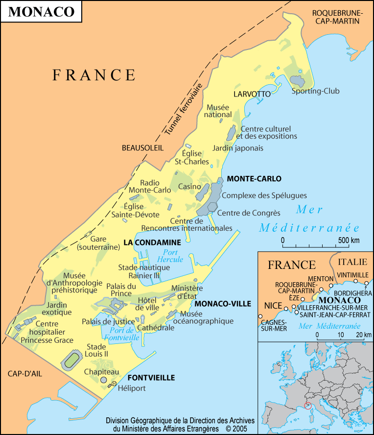 carte de Monaco