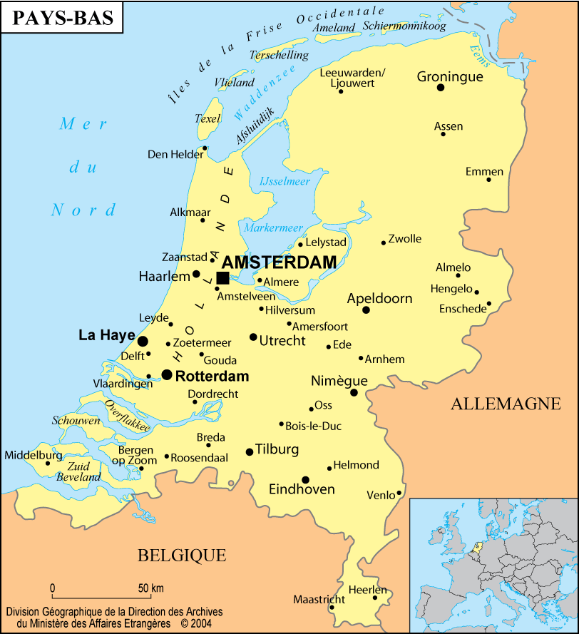 Carte de Hollande