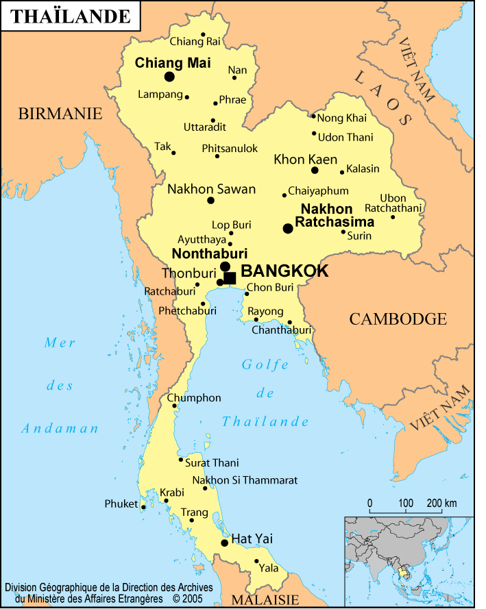  carte de Thailande